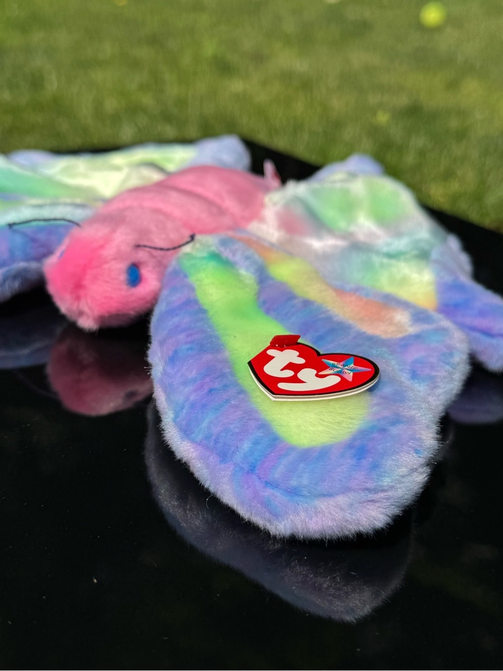 TY Flitter BEANIE BUDDY BEANIE BABY LARGE SIZE BUTTERFLY